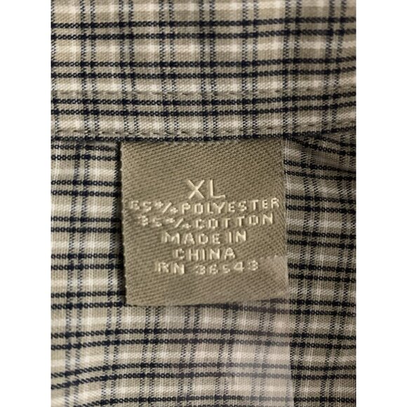 Arrow Mens Houndstooth Checkered  Button-Up Long Sleeve Shirt Size XL - Picture 12 of 13